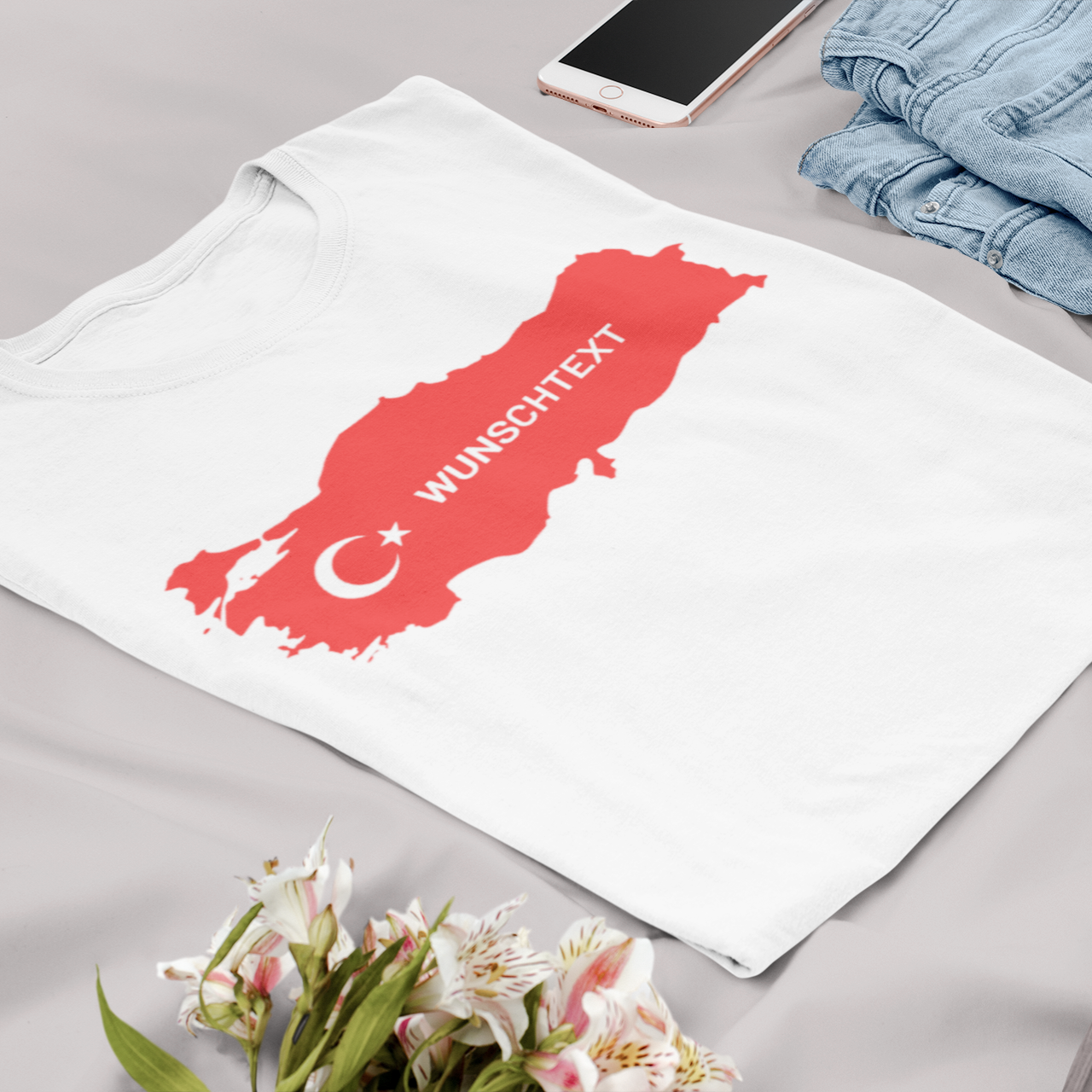 Bügelbild Türkei Wunschtext