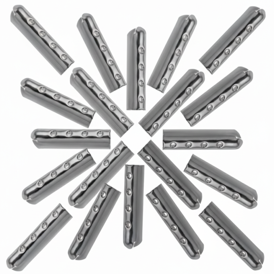 Lace Aglets silber matt