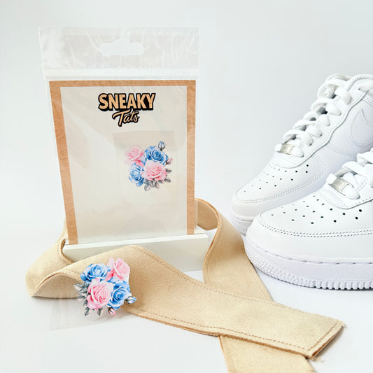 Sneakytats "Rosa-blaue Rosen 0011"