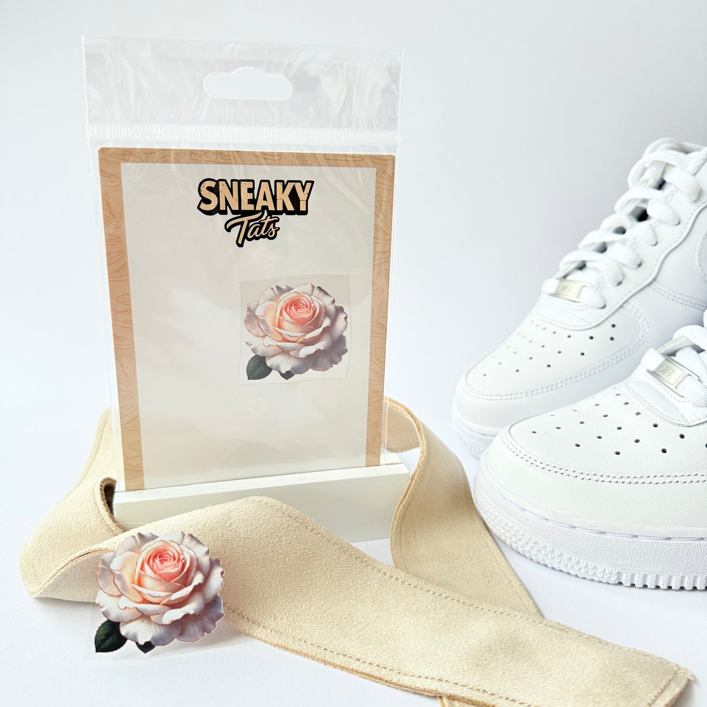 Sneakytats "weiße Rose 0020"