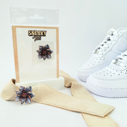 Sneakytats "schwarze Blumen 0424"