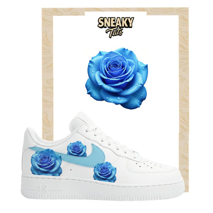 Sneakerfolien für Custom Sneaker Nike Air force 1 und Jordan Blaue Rose