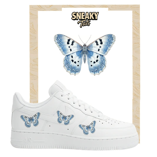 Sneakerfolien für Nike Air force 1 und Jordan Schmetterlinge blaue