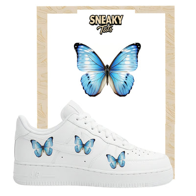 Sneakerfolien für Nike Air force 1 und Jordan Schmetterlinge blaue