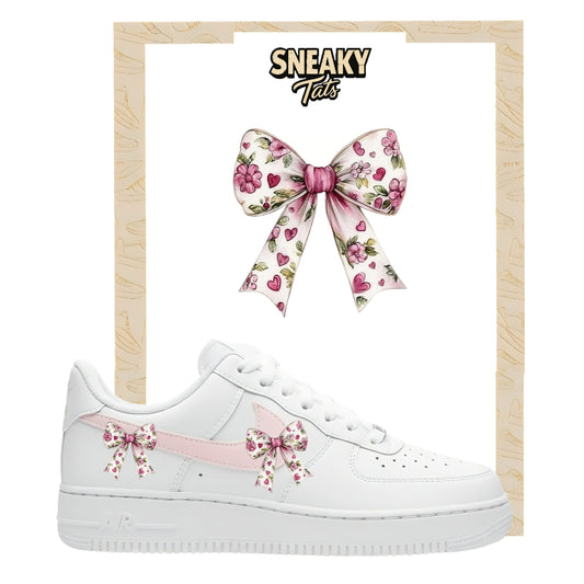 Bügelfolien für Nike Air force 1 und Jordan Blumenschleife