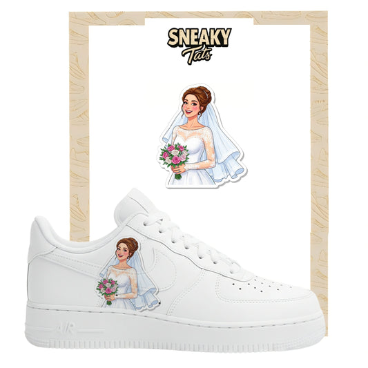 Sneakerfolien für Nike Air force 1 und Jordan Braut mit Blume