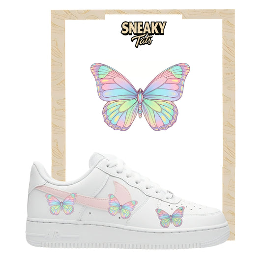 Sneakerfolien für Nike Air force 1 und Jordan Schmetterlinge bunt