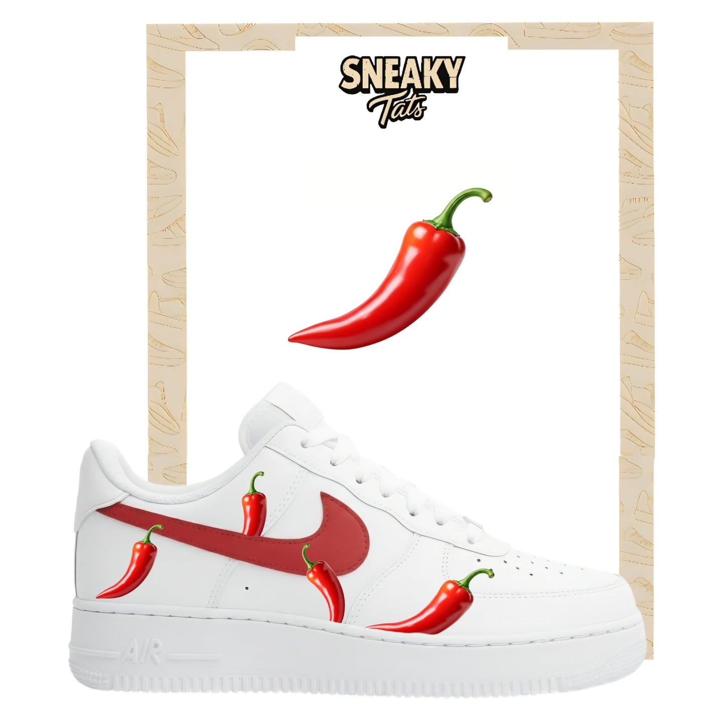 Bügelfolien für Nike Air force 1 und Jordan Chili