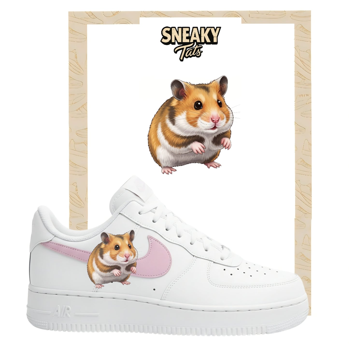 Bügelfolie für Nike Air force 1 und Jordan Hamster