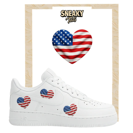 Bügelfolie für Nike Air force 1 und Jordan Herz Amerika