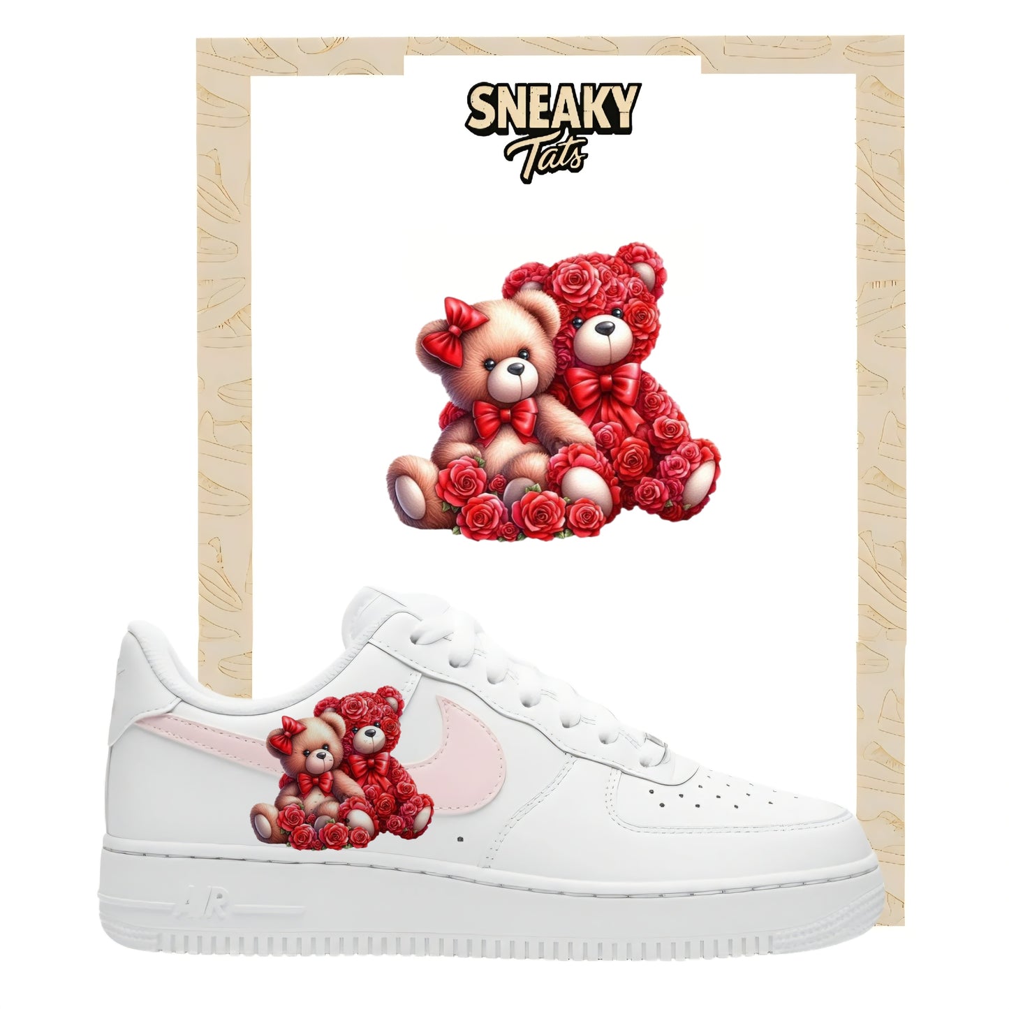 Bügelfolien für Nike Air force 1 und Jordan Bärchen