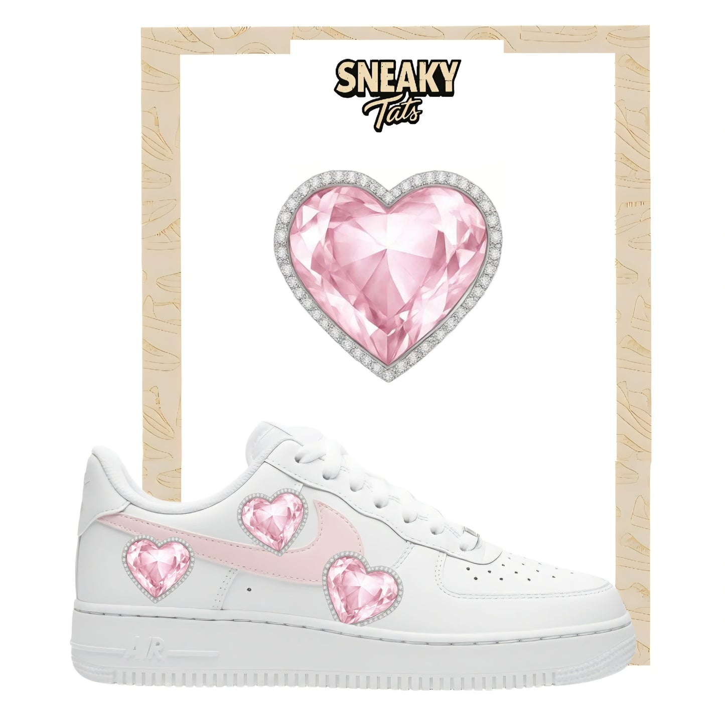 Bügelfolien für Nike Air force 1 und Jordan Herz Diamant