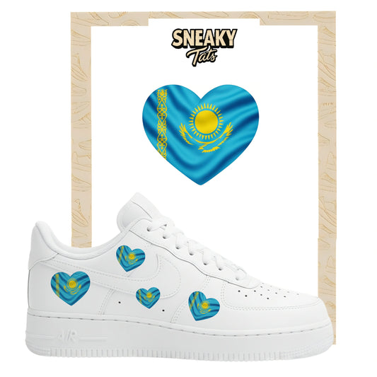 Bügelfolie für Nike Air force 1 und Jordan Herz Kasachistan