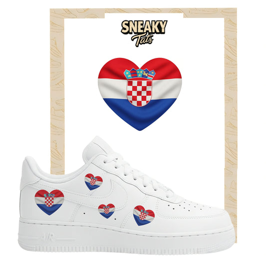 Bügelfolie für Nike Air force 1 und Jordan Herz Kroatien