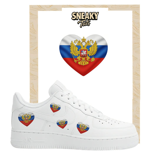 Bügelfolie für Nike Air force 1 und Jordan Herz Russland