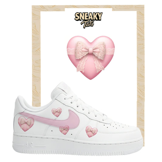 Bügelfolien für Nike Air force 1 und Jordan Herz Schleife