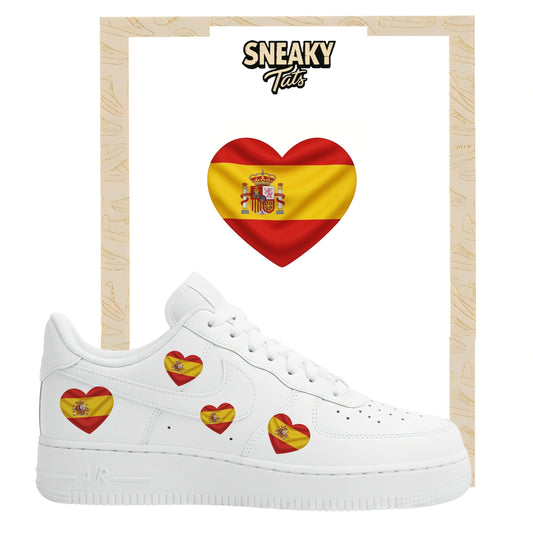 Bügelfolie für Nike Air force 1 und Jordan Herz Spanien