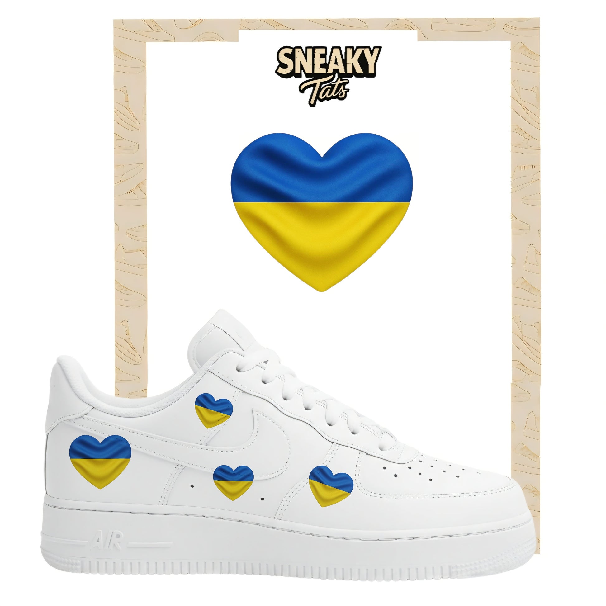 Bügelfolie für Nike Air force 1 und Jordan Herz Ukraine