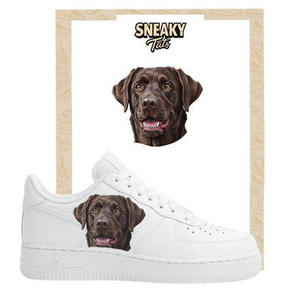 Bügelfolie für Nike Air force 1 und Jordan Labrador Braun