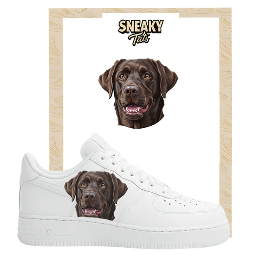 Bügelfolie für Nike Air force 1 und Jordan Labrador Braun