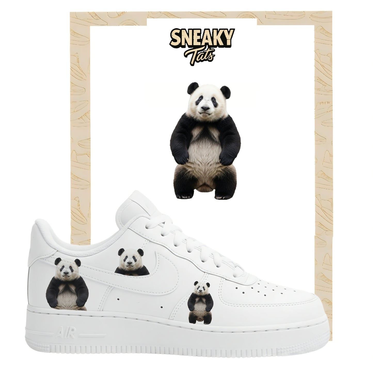 Bügelfolie für Nike Air force 1 und Jordan  Panda