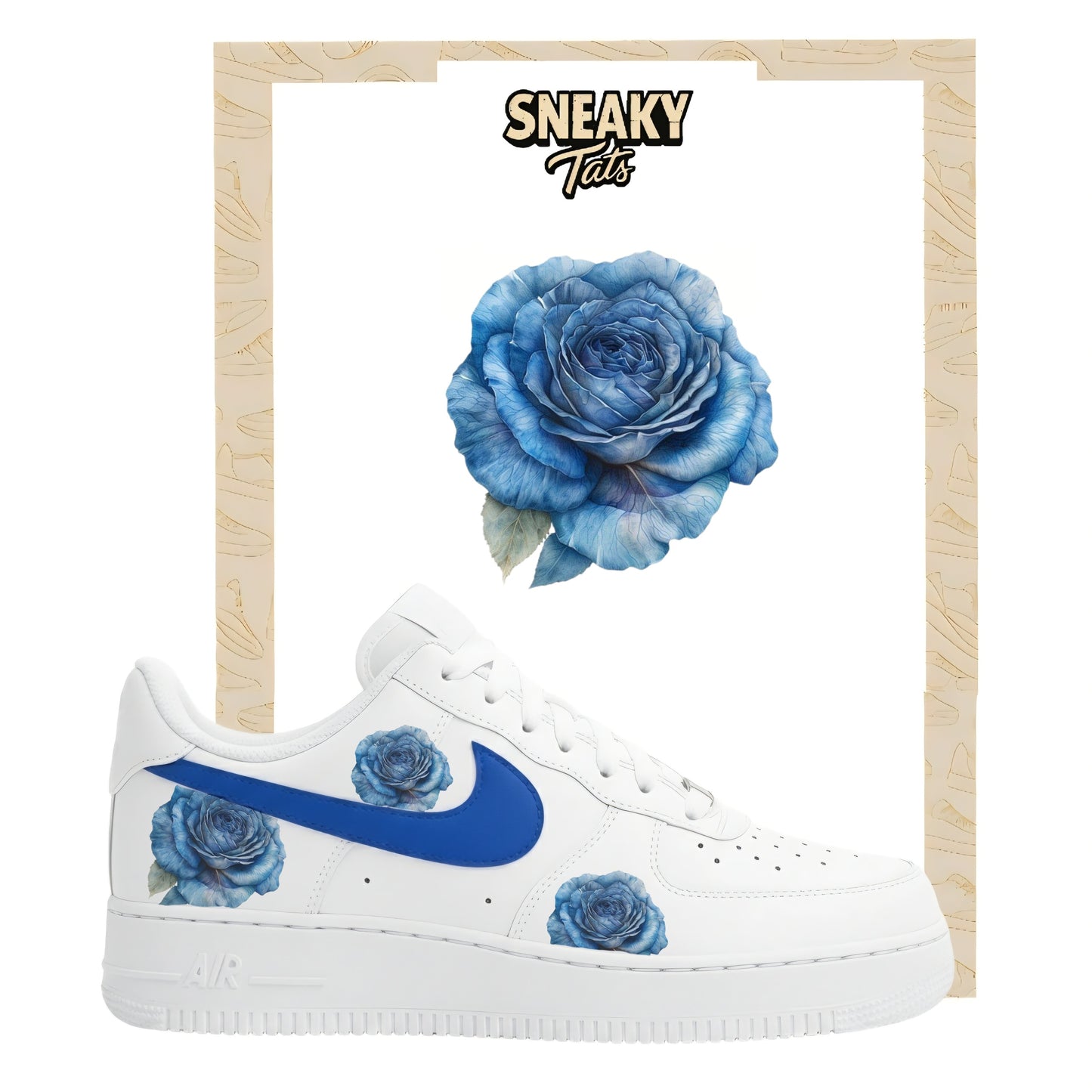 Sneakerfolien für Custom Sneaker Nike Air force 1 und Jordan Rose altblau