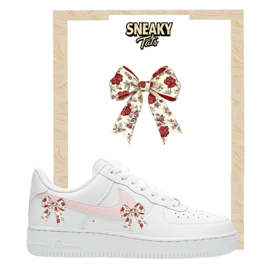 Bügelfolien für Nike Air force 1 und Jordan Schleife Blumen