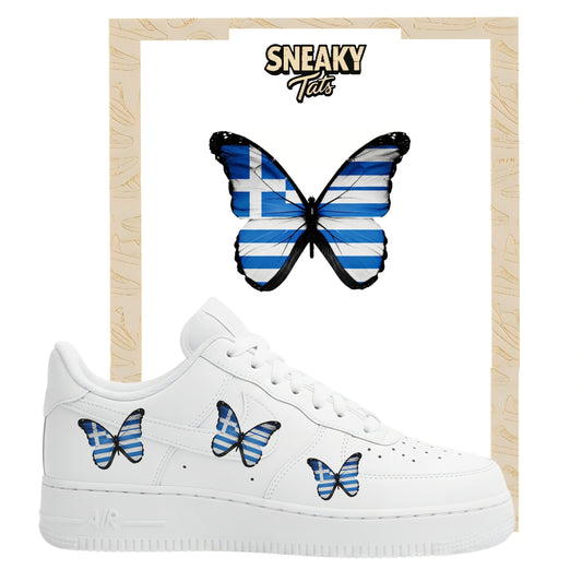Bügelfolie für Nike Air force 1 und Jordan Schmetterlinge Griechenland