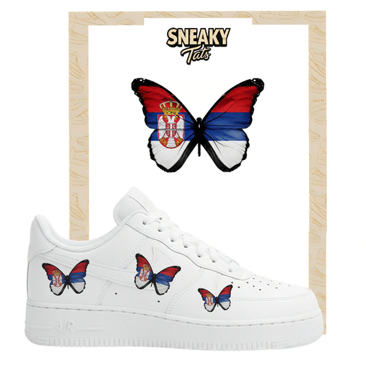 Bügelfolie für Nike Air force 1 und Jordan Schmetterlinge Serbien