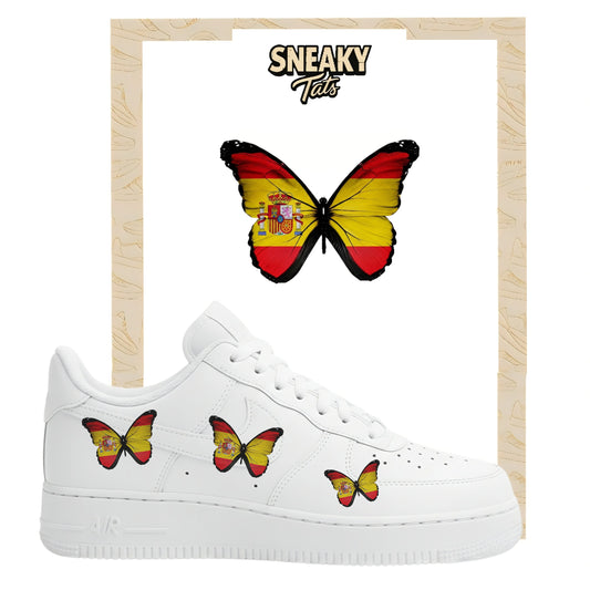 Bügelfolie für Nike Air force 1 und Jordan Schmetterlinge Spanien