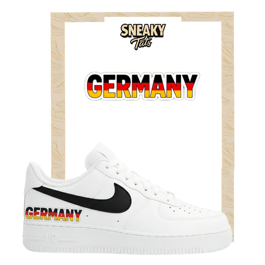Bügelfolie für Nike Air force 1 und Jordan Schriftzug Germany