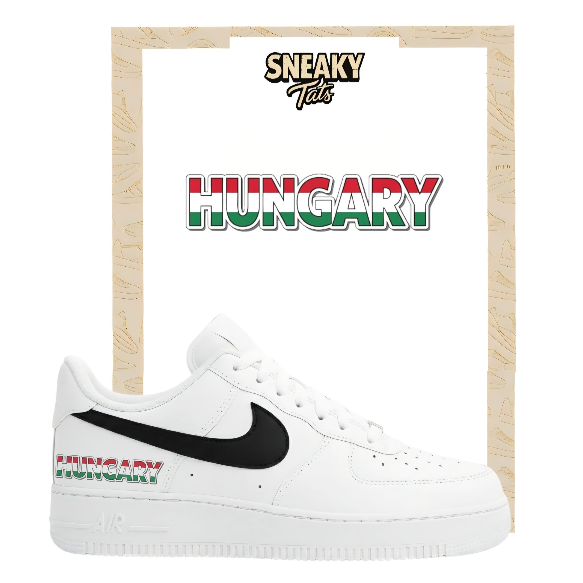 Bügelfolie für Nike Air force 1 und Jordan Schriftzug Hungary