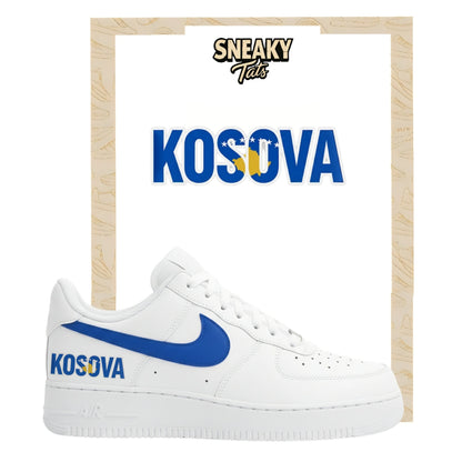 Bügelfolie für Nike Air force 1 und Jordan Schriftzug Kosovo