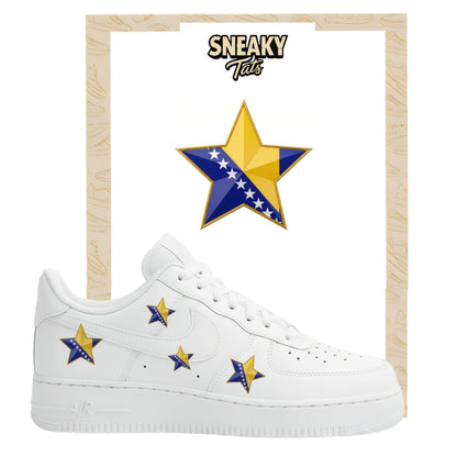 Bügelfolie für Nike Air force 1 und Jordan Stern Bosnien