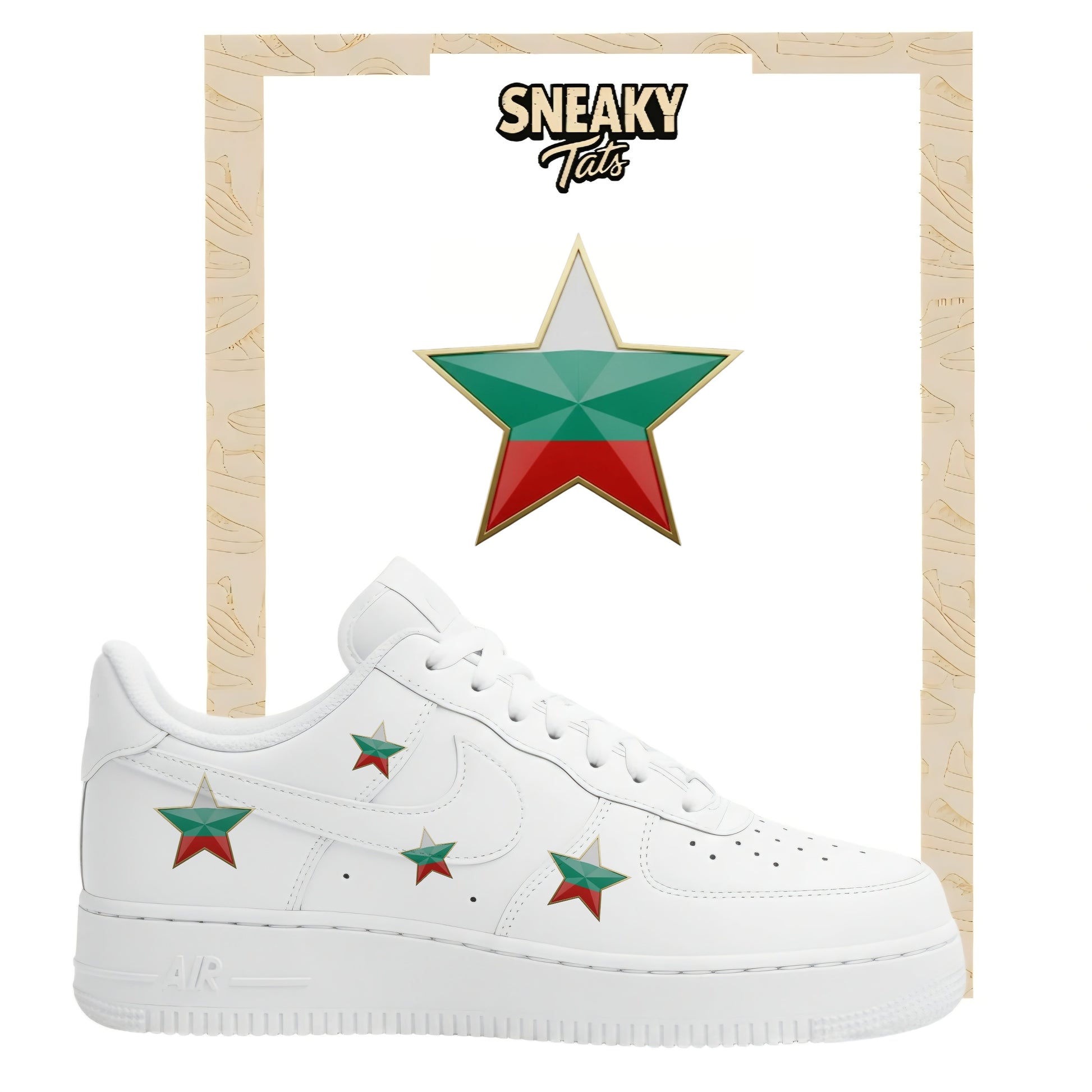Bügelfolie für Nike Air force 1 und Jordan Stern Bulgarien