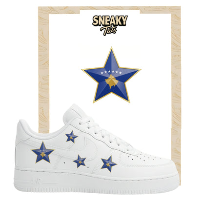 Bügelfolie für Nike Air force 1 und Jordan Stern Kosovo