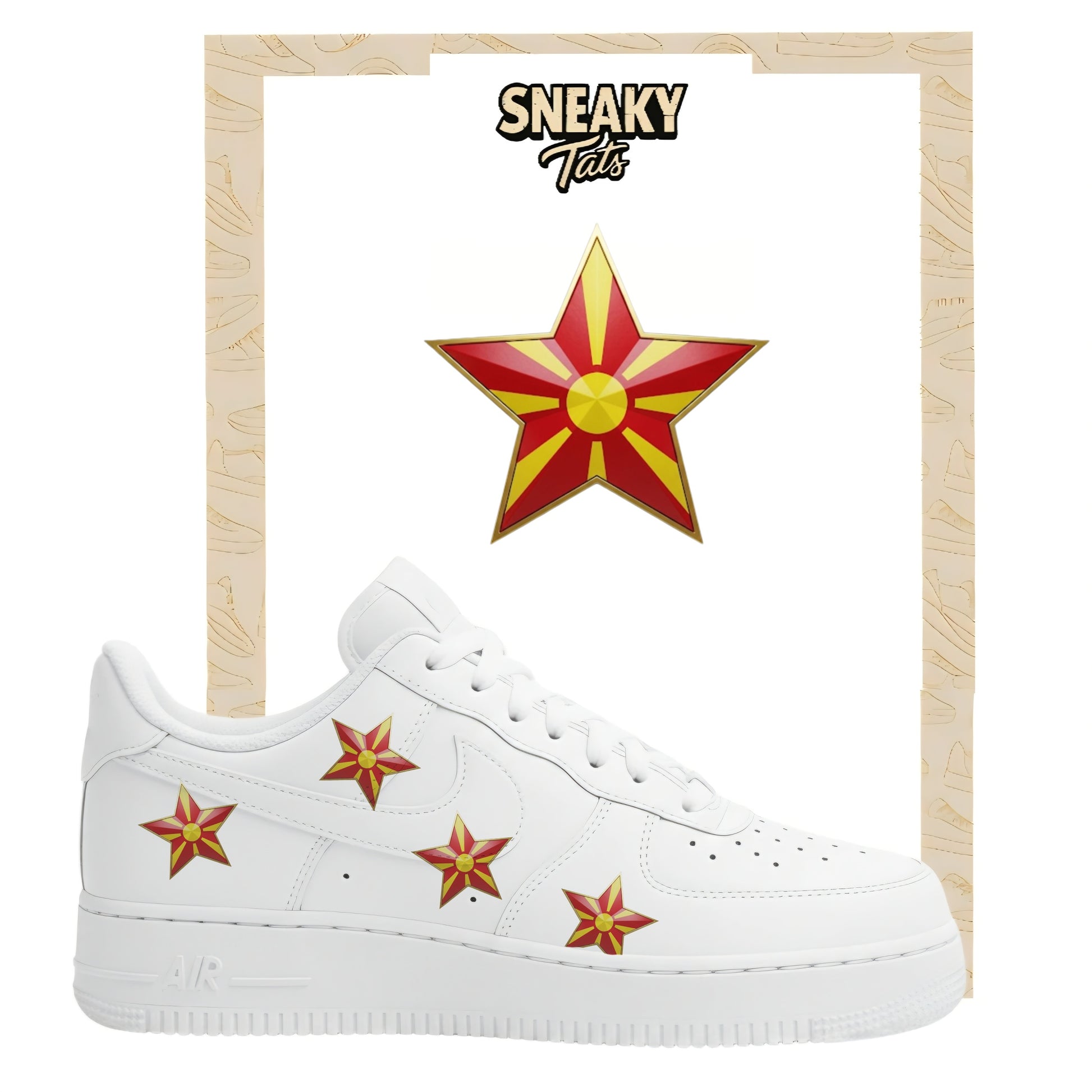 Bügelfolie für Nike Air force 1 und Jordan Stern Mazedonien