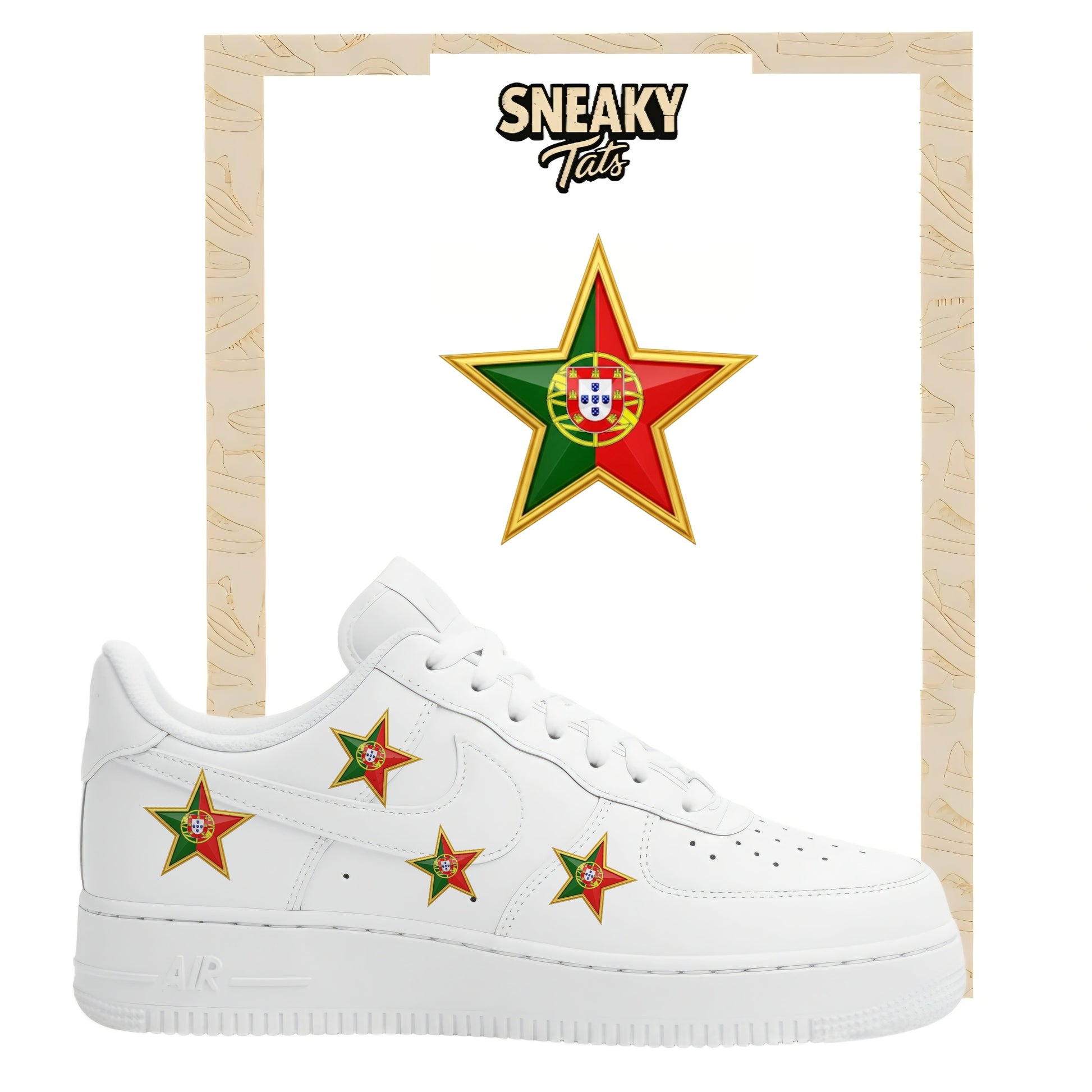Bügelfolie für Nike Air force 1 und Jordan Stern Portugal