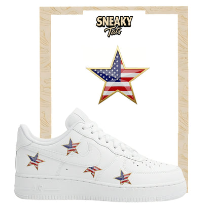 Bügelfolie für Nike Air force 1 und Jordan Stern USA