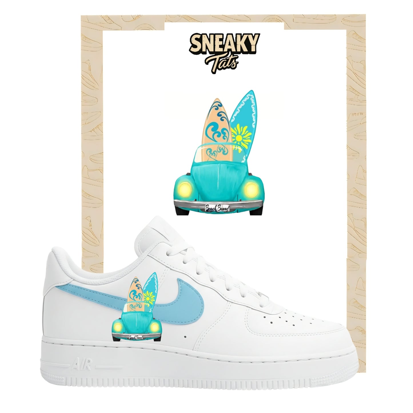 Bügelfolien für Nike Air force 1 und Jordan Surfen