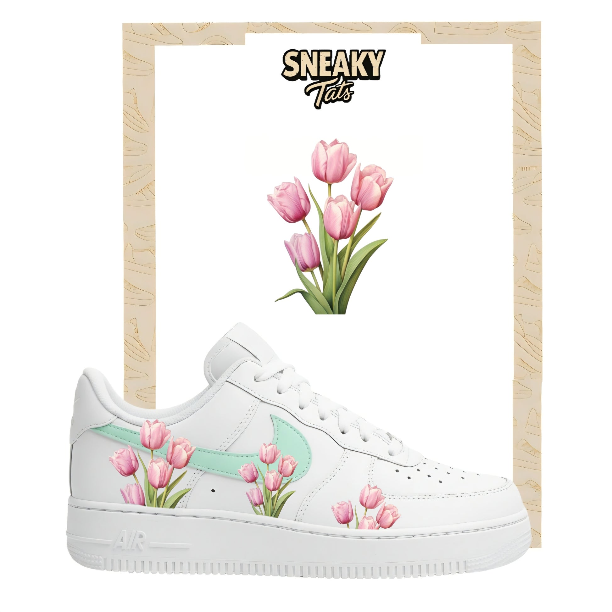 Sneakerfolien für Custom Sneaker Nike Air force 1 und Jordan Tulpen
