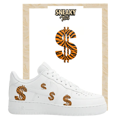 Bügelfolien für Nike Air force 1 und Jordan Zebra Dollar