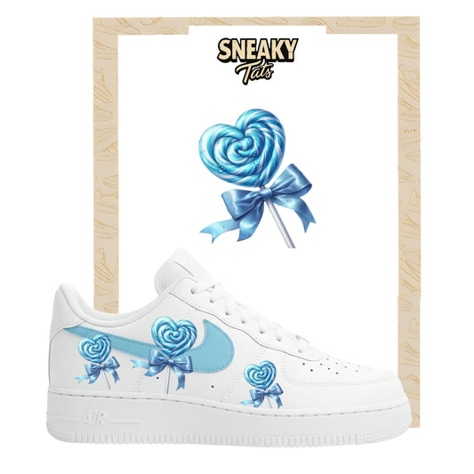 Bügelfolien für Nike Air force 1 und Jordan blauer Lolipop