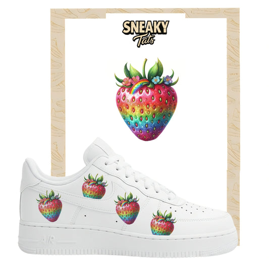 Sneakerfolien für Nike Air force 1 und Jordan buntes Erdbeere