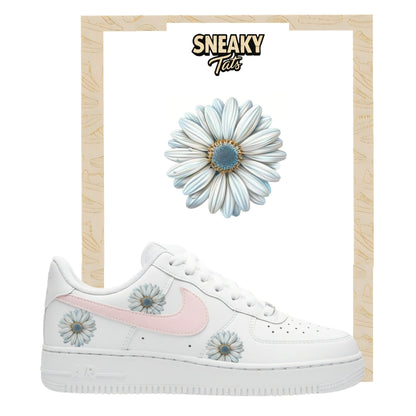 Sneakerfolien für Custom Sneaker Nike Air force 1 und Jordan weiße Blume