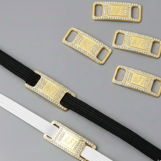Lace Tags AF1 gold Strass