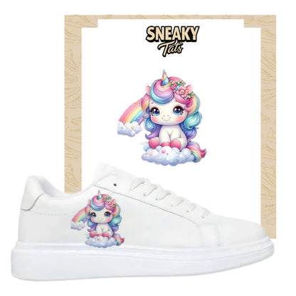 Einhorn Bügelmotiv für Kinderschuhe von sneaktytats