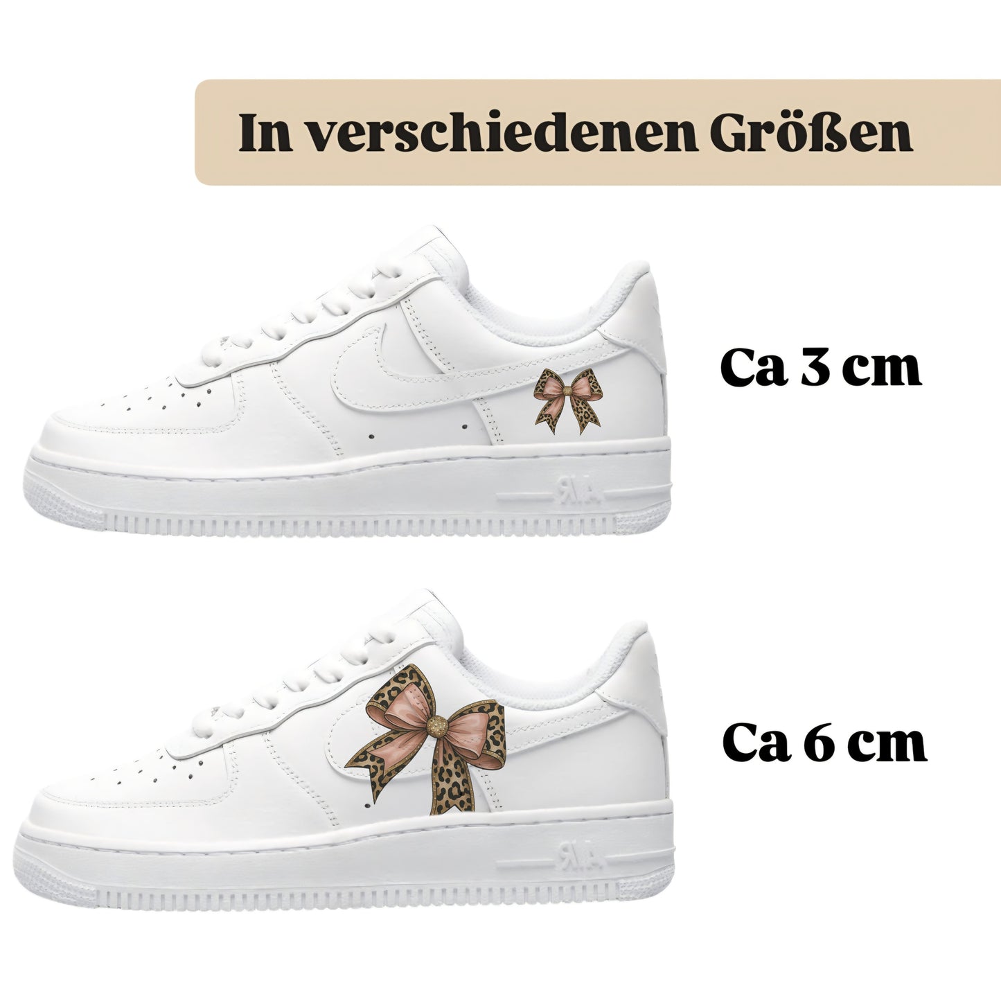 schleifen mit tigermuster rose bügelfolie designe deine eigenen schuhe