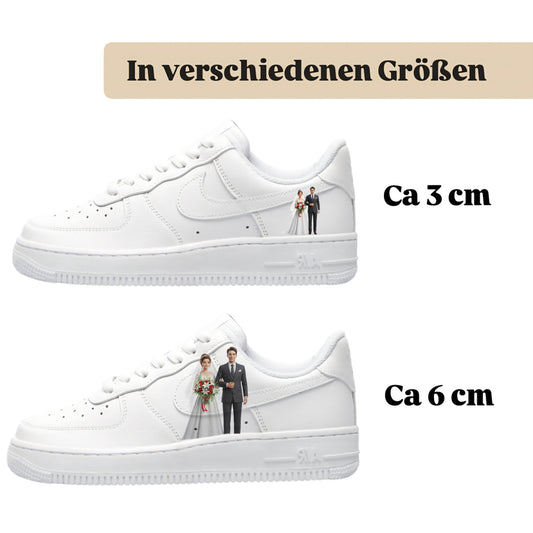 Bügelbild für alle Schuhe zum selber gestalten custom Sneaker wedding Braut
