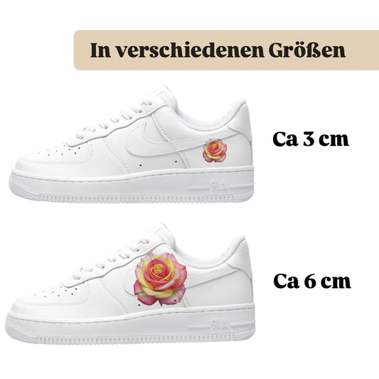 Rosen Flowers bunt Bügelbild zum Selbstgestalten für verschiedene Schuhe